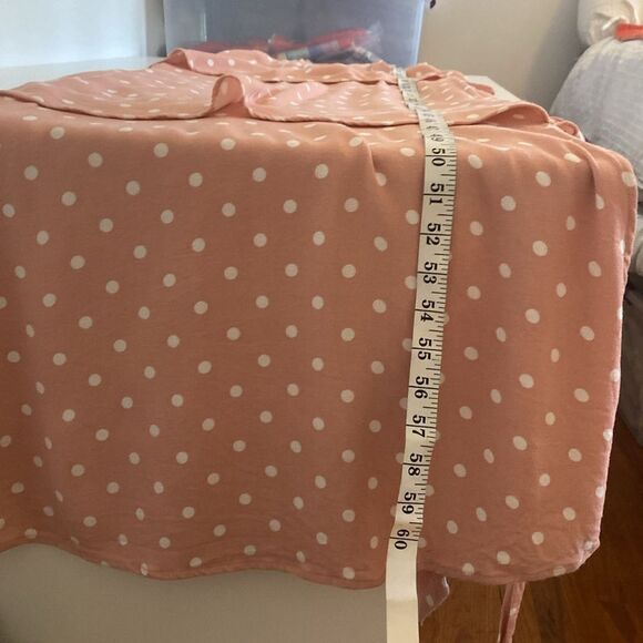 AFRM Pastel Pink Polka Dot Tiered Wrap Maxi Dress Size Small - Picture 11 of 14